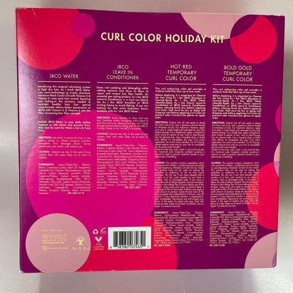 Jamaican Black Castor Oil  RED GOLD
5 Pieces AS I AM Curl Color - - Picture 6 of 7